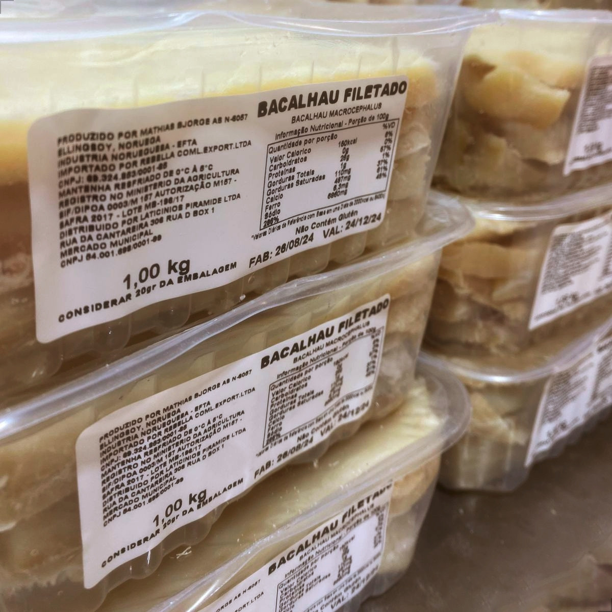 Bacalhau Do Porto Filetado 100% Limpo 1kg - Sem Pele e sem Espinhas - Imagem 4