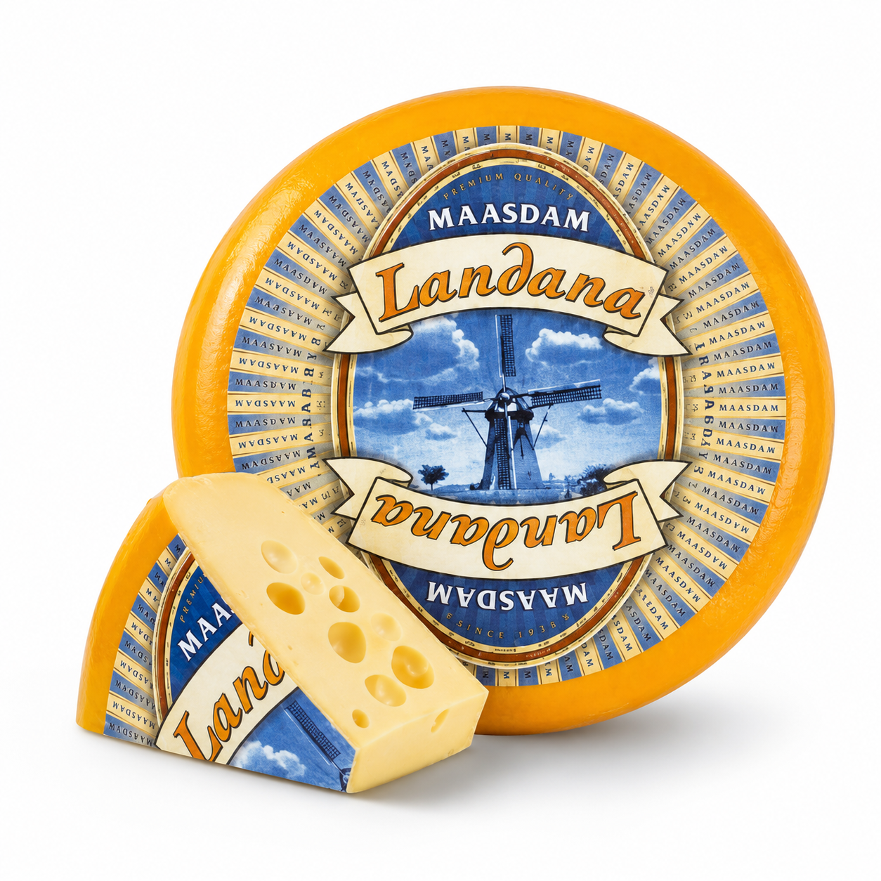Queijo Maasdam Holandês Landana -Sabor Suave e Amanteigado