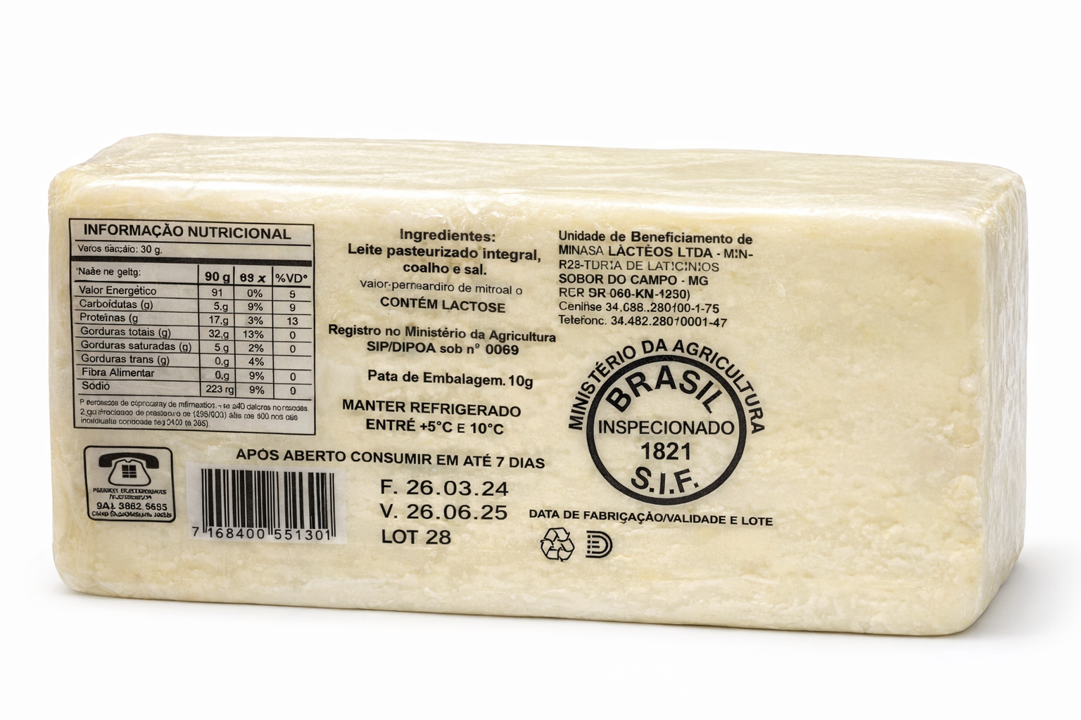 Queijo Coalho Tradicional - Ideal para Grelhar, Assar ou Churrasco - Imagem 2