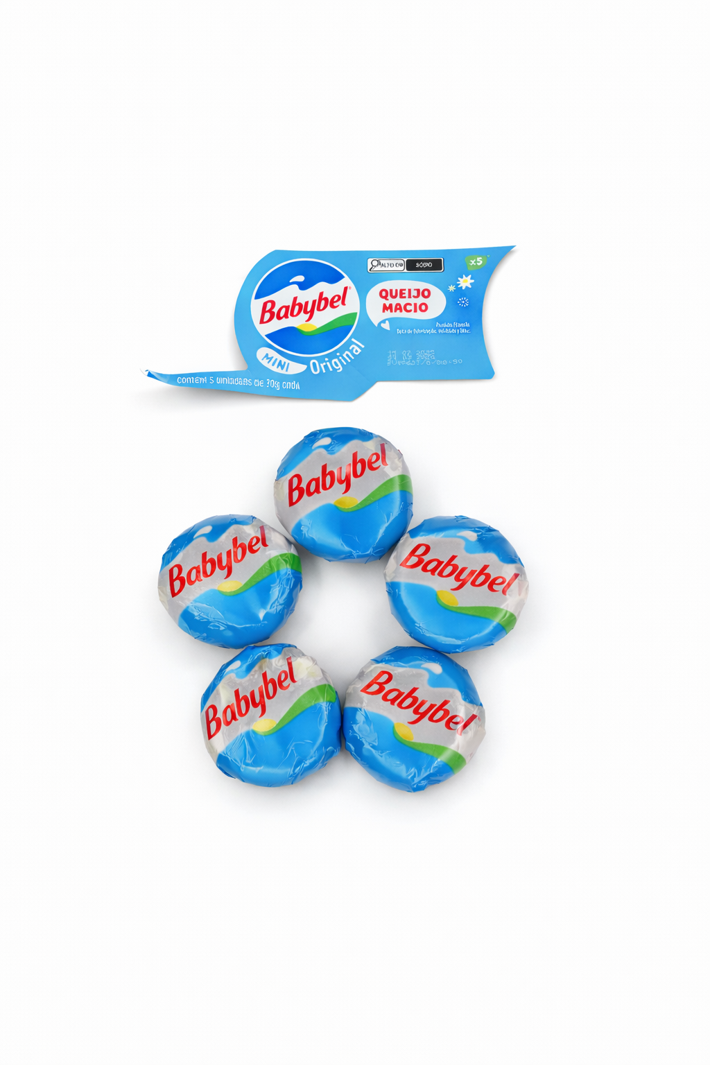 Queijo Francês Babybel Ligth Kit com 5 Unidades
