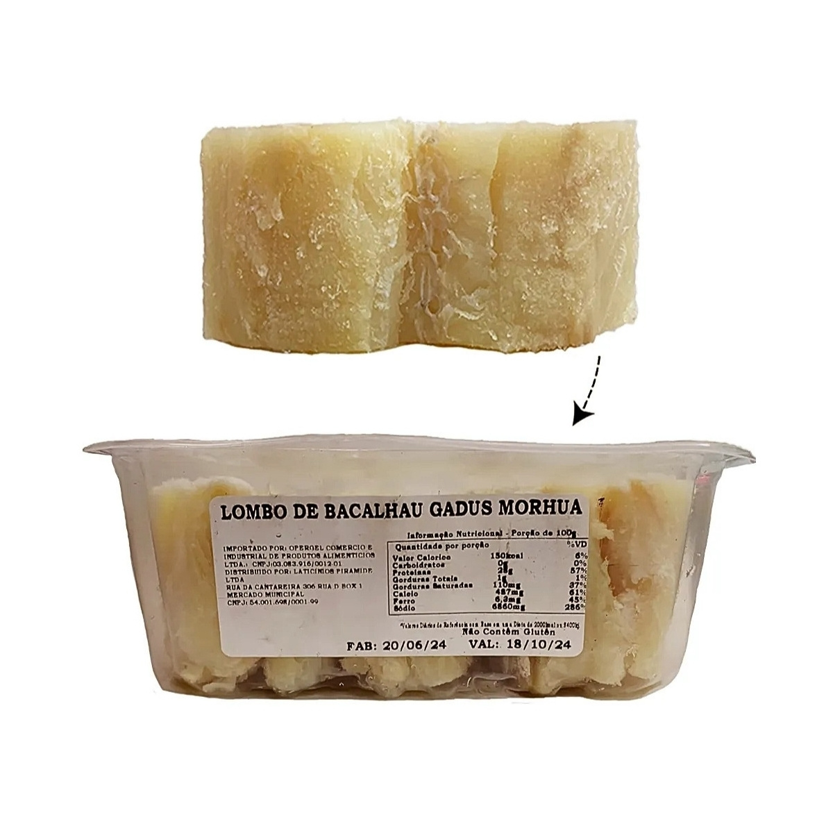 Lombo Medio de Bacalhau Gadus Mohua Limpo 1kg - Sabor Intenso - Imagem 3